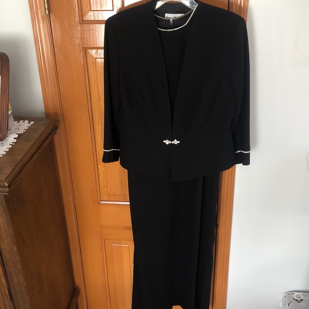 Beautiful black jacket and long dress set